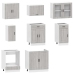 Mueble cocina Kalmar sonoma gris 8 pzas madera contrachapada