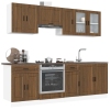 Mueble cocina Kalmar roble marrón 8 pzas madera contrachapada