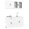 Mueble de cocina Kalmar blanco 4 piezas madera contrachapada