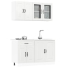 Mueble cocina Kalmar blanco de alto brillo 4 pzas