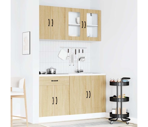 Mueble cocina Kalmar roble sonoma 4 pzas madera contrachapada