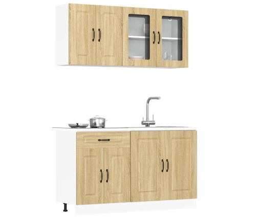 Mueble cocina Kalmar roble sonoma 4 pzas madera contrachapada