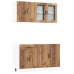 Mueble cocina Kalmar madera vieja 4 pzas madera contrachapada