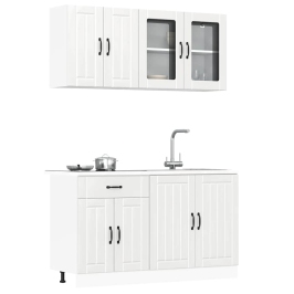 Mueble cocina Kalmar blanco de alto brillo 4 pzas