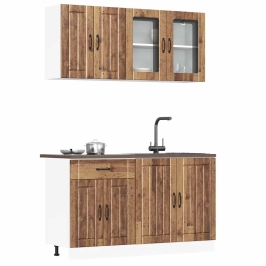 Mueble cocina Kalmar madera vieja 4 pzas madera contrachapada