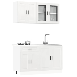 Mueble cocina Kalmar blanco de alto brillo 4 pzas