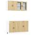 Mueble cocina Kalmar roble sonoma 4 pzas madera contrachapada