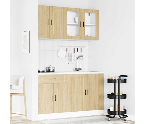 Mueble cocina Kalmar roble sonoma 4 pzas madera contrachapada