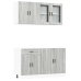 Mueble cocina Kalmar sonoma gris 4 pzas madera contrachapada