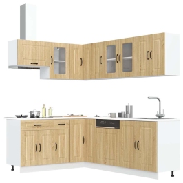 Mueble cocina Kalmar roble sonoma 11 pzas madera contrachapada