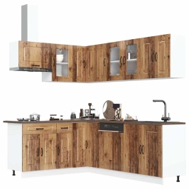 Mueble cocina Kalmar madera vieja 11 pzas madera contrachapada