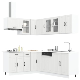 Mueble de cocina Lucca blanco 11 piezas madera contrachapada