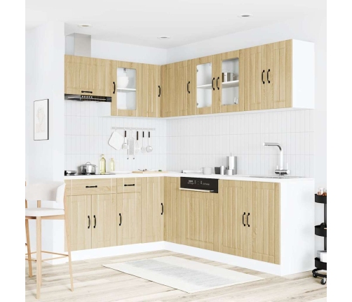 Mueble cocina Lucca roble sonoma 11 pzas madera contrachapada