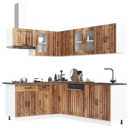 Mueble cocina Lucca madera vieja 11 pzas madera contrachapada