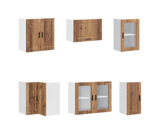 Mueble cocina Porto madera vieja 11 pzas madera contrachapada