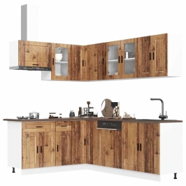 Mueble cocina Porto madera vieja 11 pzas madera contrachapada