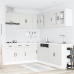 Mueble de cocina Kalmar blanco 11 piezas madera contrachapada