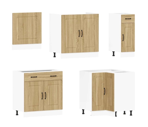 Mueble cocina Kalmar roble sonoma 11 pzas madera contrachapada