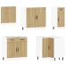 Mueble cocina Kalmar roble sonoma 11 pzas madera contrachapada