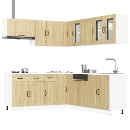 Mueble cocina Kalmar roble sonoma 11 pzas madera contrachapada