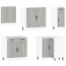 Mueble cocina Kalmar sonoma gris 11 pzas madera contrachapada