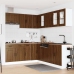 Mueble cocina Kalmar roble marrón 11 pzas madera contrachapada