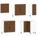 Mueble cocina Kalmar roble marrón 11 pzas madera contrachapada