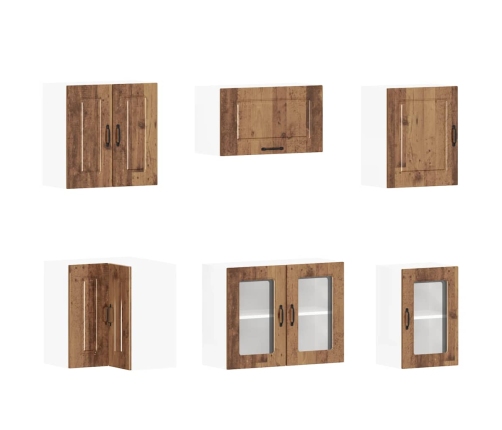 Mueble cocina Kalmar madera vieja 11 pzas madera contrachapada