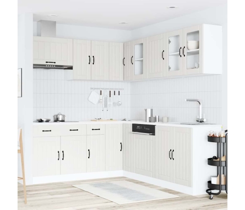 Mueble de cocina Lucca blanco 11 piezas madera contrachapada