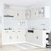 Mueble de cocina Lucca blanco 11 piezas madera contrachapada