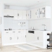 Mueble cocina Lucca blanco brillo 11 pzas madera contrachapada