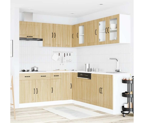 Mueble cocina Lucca roble sonoma 11 pzas madera contrachapada