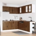 Mueble cocina Lucca roble marrón 11 pzas madera contrachapada