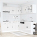 Mueble cocina Porto blanco brillo 11 pzas madera contrachapada