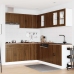 Mueble cocina Porto roble marrón 11 pzas madera contrachapada