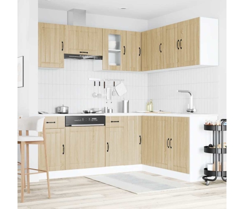 Mueble cocina Kalmar roble sonoma 11 pzas madera contrachapada