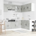 Mueble cocina Kalmar gris hormigón 11 pzas madera contrachapada