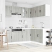 Mueble cocina Kalmar sonoma gris 11 pzas madera contrachapada