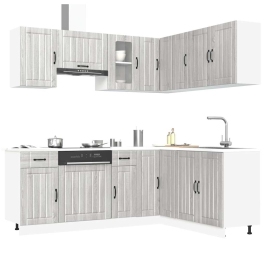 Mueble cocina Kalmar sonoma gris 11 pzas madera contrachapada