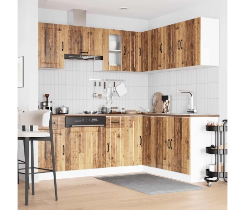 Mueble cocina Kalmar madera vieja 11 pzas madera contrachapada