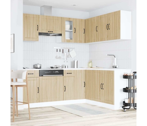 Mueble cocina Lucca roble sonoma 11 pzas madera contrachapada