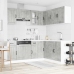 Mueble cocina Lucca gris hormigón 11 pzas madera contrachapada