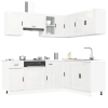 Mueble cocina Porto blanco brillo 11 pzas madera contrachapada