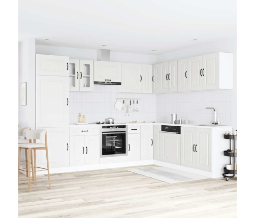 Mueble de cocina Kalmar blanco 14 piezas madera contrachapada