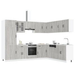 Mueble cocina Kalmar sonoma gris 14 pzas madera contrachapada