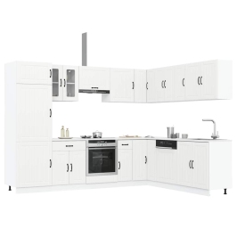 Mueble de cocina Lucca blanco 14 piezas madera contrachapada