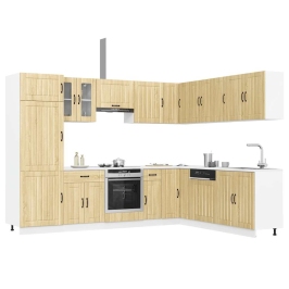 Mueble cocina Lucca roble sonoma 14 pzas madera contrachapada