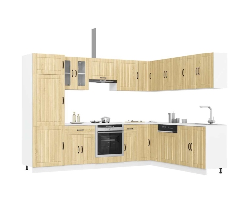 Mueble cocina Lucca roble sonoma 14 pzas madera contrachapada