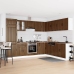 Mueble cocina Lucca roble marrón 14 pzas madera contrachapada