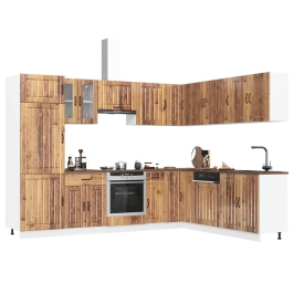 Mueble cocina Lucca madera vieja 14 pzas madera contrachapada